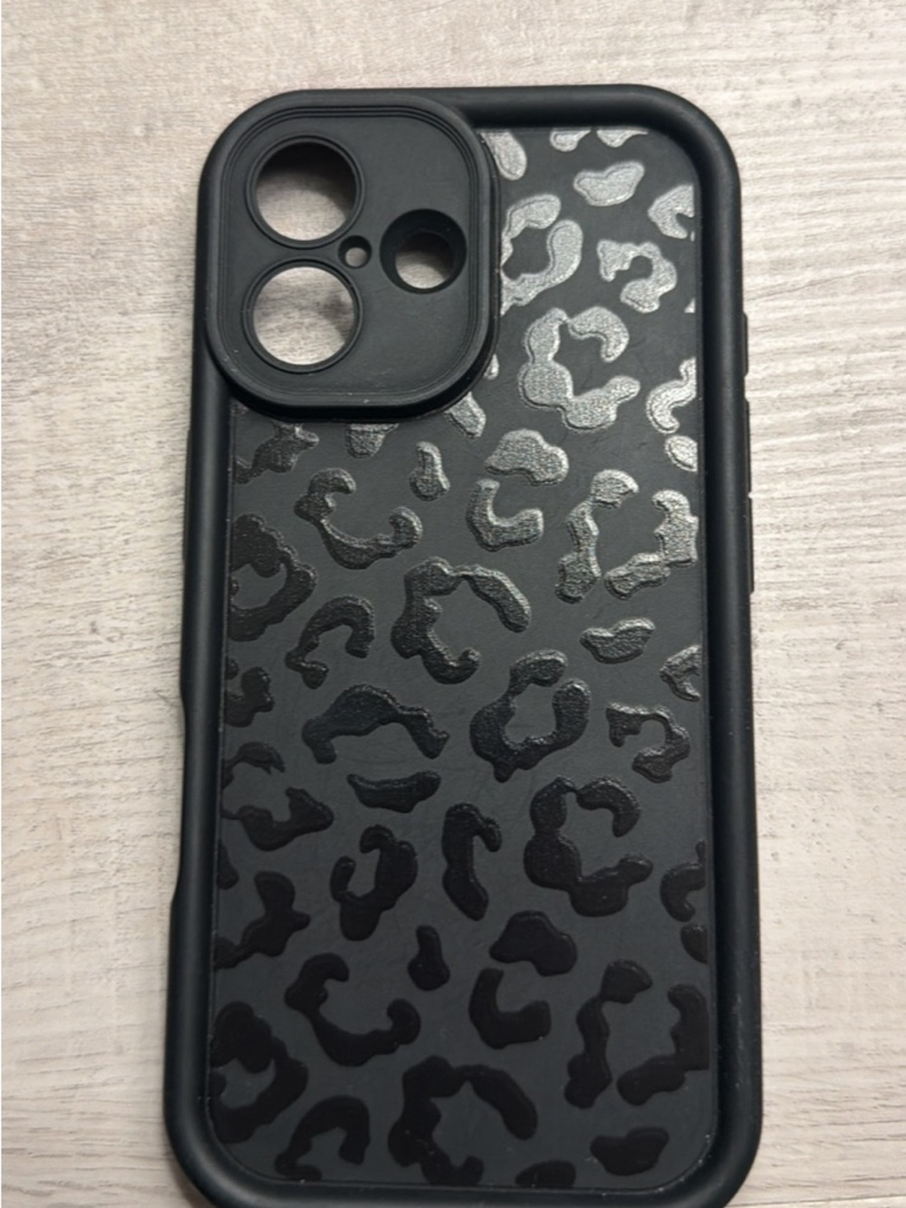 Black Leopard Print Phone Case - IPHONE 16